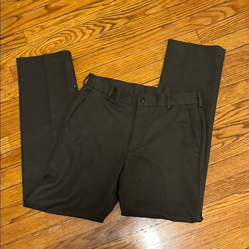 Van Heusen Black Dress Pants Flat Front